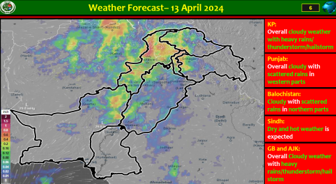 Weather Projection 8-15 April 2024